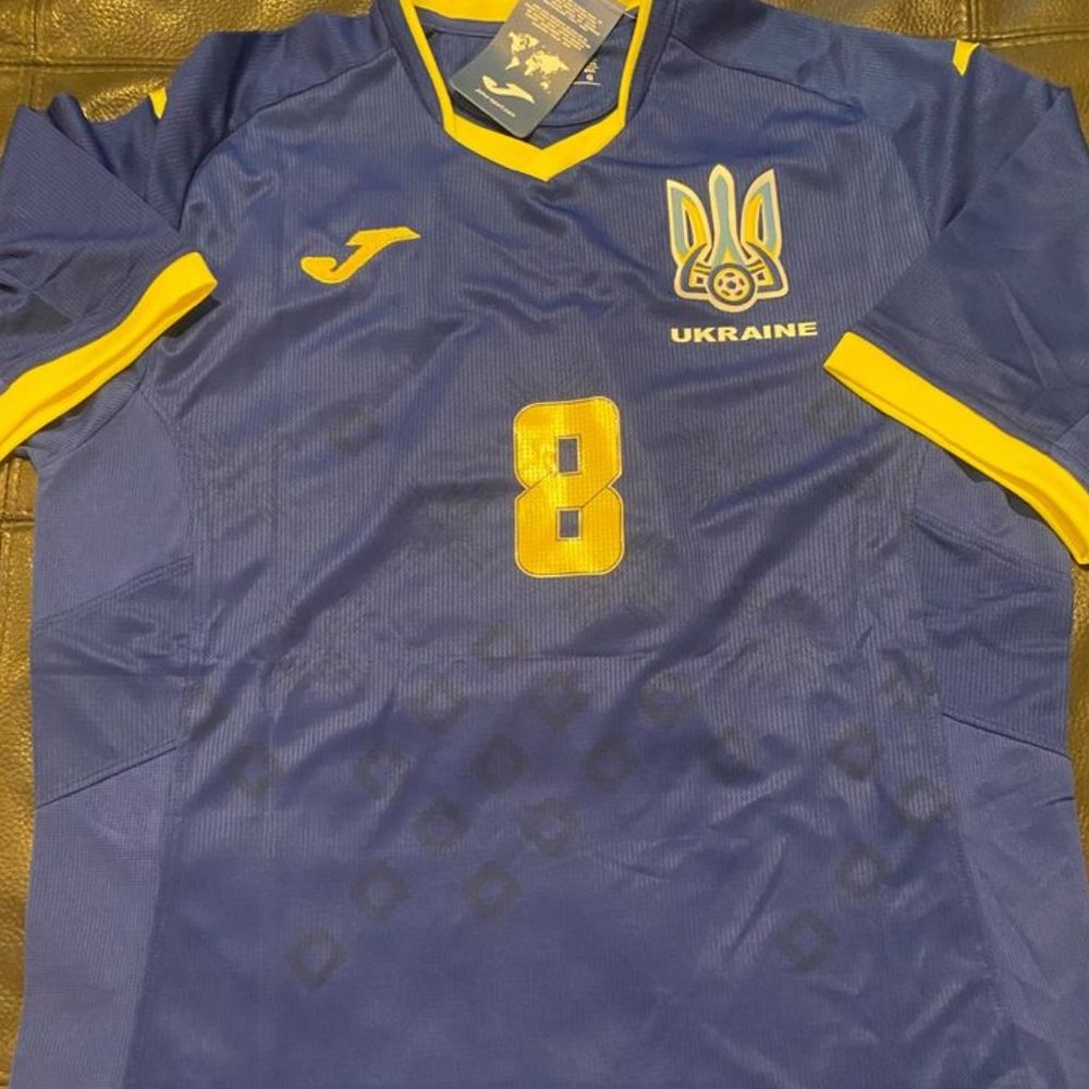 Joma UKRAINE Nat'l Team RUSLAN MALINOVSKYI Men's JERSEY Blue Sz M,L,XL2XL